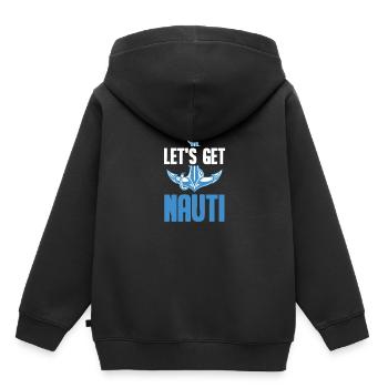 Voilier voilier capitaine naviguer - Sweat Premium à capuche enfant bio - noir - Dos - AI Model Kid Male (0cm)