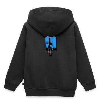 Scooter scooter mobylette scooter - Sweat Premium à capuche enfant bio - noir - Dos - AI Model Kid Male (0cm)
