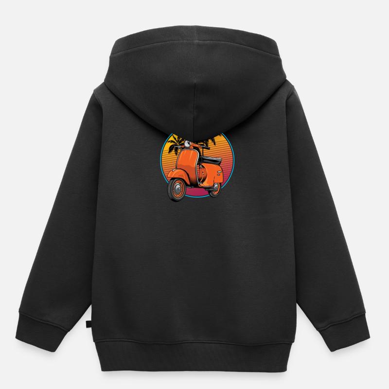 Motorroller Mofa Moped Roller - Kinder Premium Organic Hoodie - Schwarz