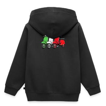 Scooter scooter mobylette scooter - Sweat Premium à capuche enfant bio - noir - Dos - AI Model Kid Male (0cm)