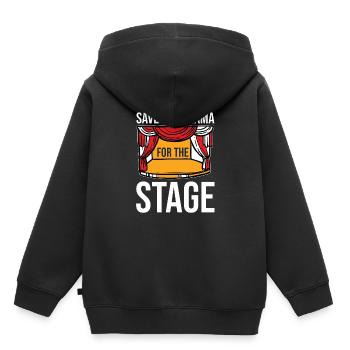 Théâtre Théâtre - Sweat Premium à capuche enfant bio - noir - Dos - AI Model Kid Male (0cm)