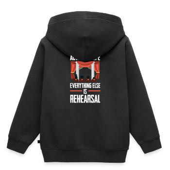 Théâtre Théâtre - Sweat Premium à capuche enfant bio - noir - Dos - AI Model Kid Male (0cm)