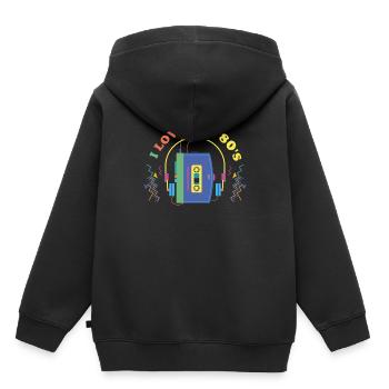 Retro 80s Era Vintage Eighties 80s - Kids Premium Organic Hoodie - black - Back - AI Model Kid Male (0cm)