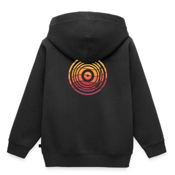 Retro Vinyl Record Record Collector - Kids Premium Organic Hoodie - black - Back - AI Model Kid Male (0cm)