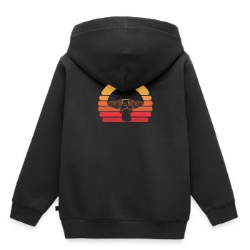 Champignons Cueilleurs de champignons Éponges Champignons Cueilleurs - Sweat Premium à capuche enfant bio - noir - Dos - AI Model Kid Male (0cm)