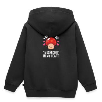 Champignons Cueilleurs de champignons Éponges Champignons Cueilleurs - Sweat Premium à capuche enfant bio - noir - Dos - AI Model Kid Male (0cm)