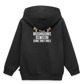 Champignons Cueilleurs de champignons Éponges Champignons Cueilleurs - Sweat Premium à capuche enfant bio - noir - Dos - AI Model Kid Male (0cm)