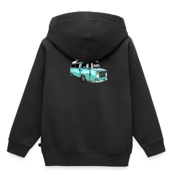 Camper Bus Caravane Bus - Sweat Premium à capuche enfant bio - noir - Dos - AI Model Kid Male (0cm)