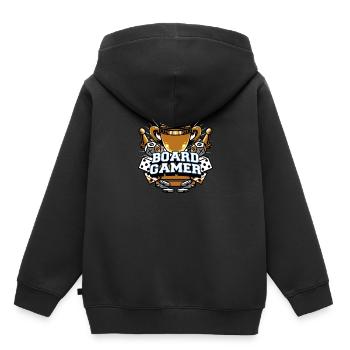 Brettspiel - Kinder Premium Organic Hoodie - Schwarz - Hinten - AI Model Kid Male (0cm)