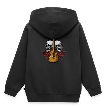 Guitare électrique guitare - Sweat Premium à capuche enfant bio - noir - Dos - AI Model Kid Male (0cm)