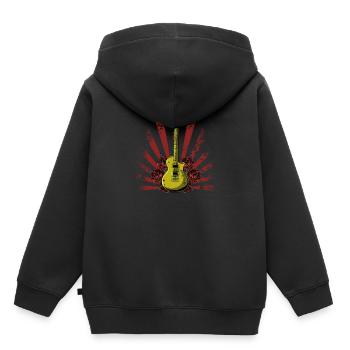 Guitare électrique guitare - Sweat Premium à capuche enfant bio - noir - Dos - AI Model Kid Male (0cm)