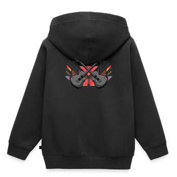 Guitare électrique guitare - Sweat Premium à capuche enfant bio - noir - Dos - AI Model Kid Male (0cm)
