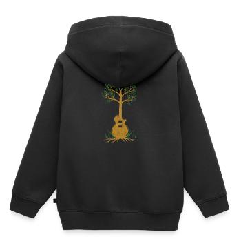 Guitare électrique guitare - Sweat Premium à capuche enfant bio - noir - Dos - AI Model Kid Male (0cm)