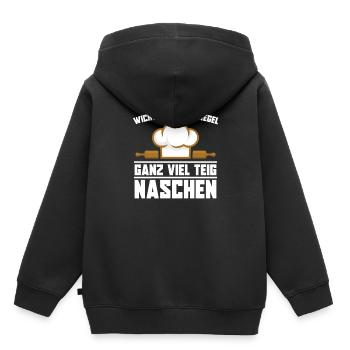 Bäcker Backen Konditor - Kinder Premium Organic Hoodie - Schwarz - Hinten - AI Model Kid Male (0cm)