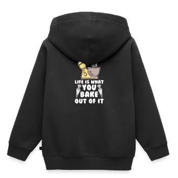 Baker Baking Pastry Chef - Kids Premium Organic Hoodie - black - Back - AI Model Kid Male (0cm)