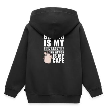 Baker Baking Pastry Chef - Kids Premium Organic Hoodie - black - Back - AI Model Kid Male (0cm)