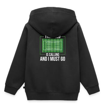 American Football - Kinder Premium Organic Hoodie - Schwarz - Hinten - AI Model Kid Male (0cm)