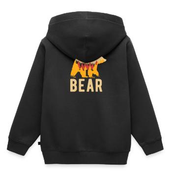 Grizzly Ours Brun - Sweat Premium à capuche enfant bio - noir - Dos - AI Model Kid Male (0cm)