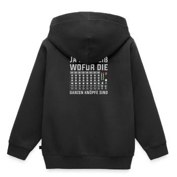Tontechniker Sound Audio Engineer - Kinder Premium Organic Hoodie - Schwarz - Hinten - AI Model Kid Male (0cm)