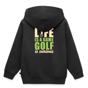 Golf Golfer Golfer Golfer Golf Course - Kids Premium Organic Hoodie - black - Back - AI Model Kid Male (0cm)