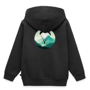 Paragliding Paragliding Paragliding Paragliding - Kids Premium Organic Hoodie - black - Back - AI Model Kid Male (0cm)