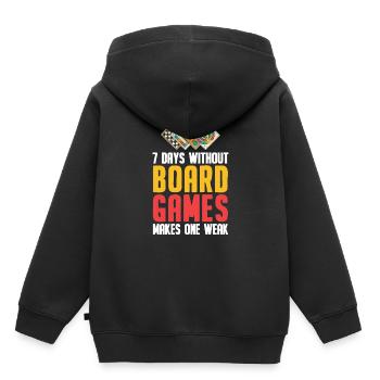 Brettspiel - Kinder Premium Organic Hoodie - Schwarz - Hinten - AI Model Kid Male (0cm)