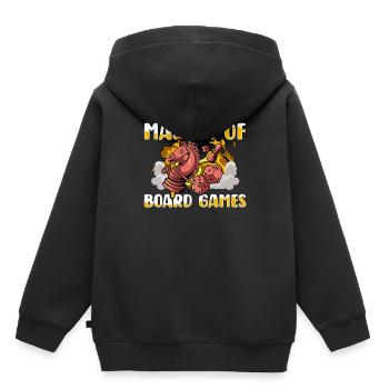 Brettspiel - Kinder Premium Organic Hoodie - Schwarz - Hinten - AI Model Kid Male (0cm)