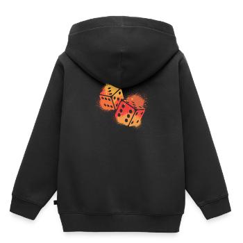 Rétro vintage jeu de plateau - Sweat Premium à capuche enfant bio - noir - Dos - AI Model Kid Male (0cm)