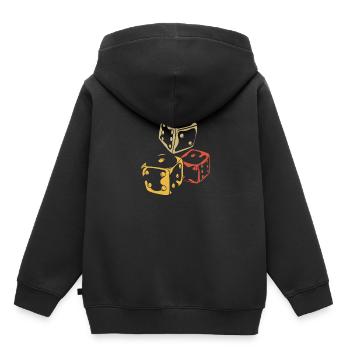 Rétro vintage jeu de plateau - Sweat Premium à capuche enfant bio - noir - Dos - AI Model Kid Male (0cm)