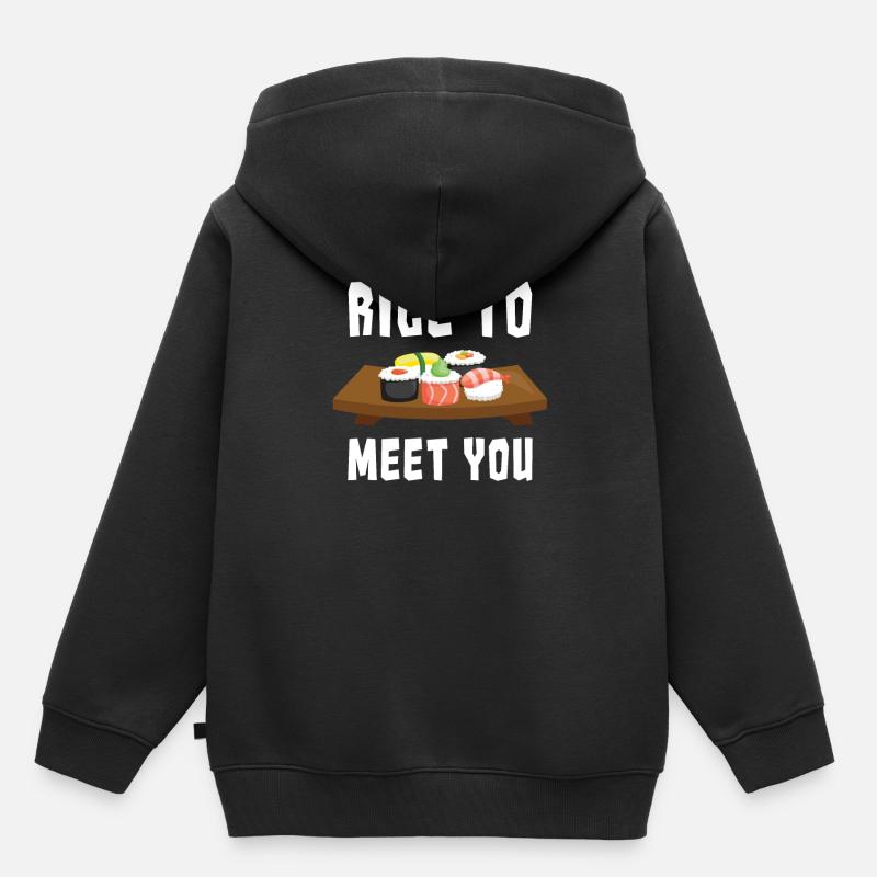 Sushi - Sweat Premium à capuche enfant bio - noir