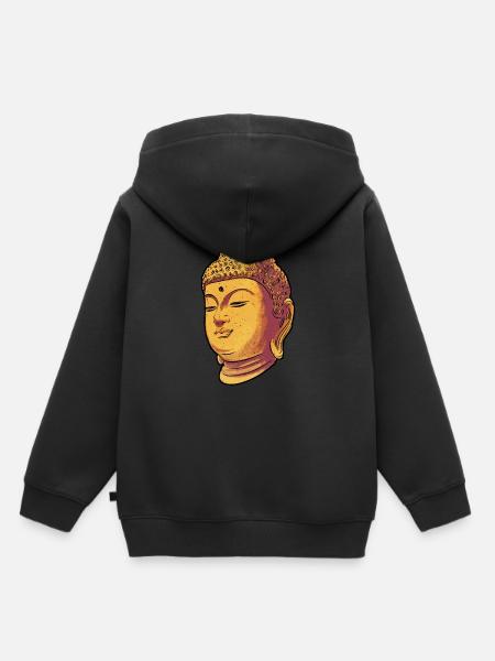 Buddha Buddhist Buddhismus - Kinder Premium Organic Hoodie - Schwarz