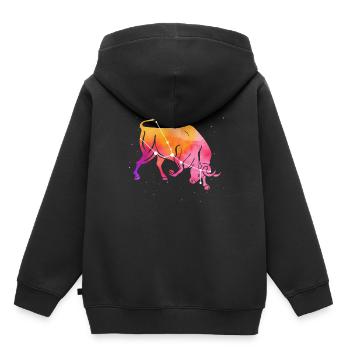 Bélier Signe astrologique Horoscope Astrologie - Sweat Premium à capuche enfant bio - noir - Dos - AI Model Kid Male (0cm)