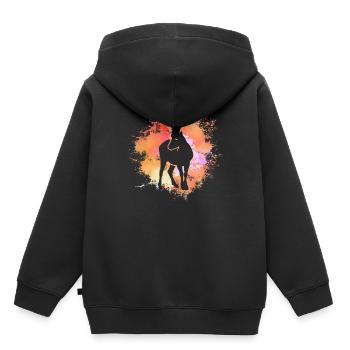 Capricorne Signe astrologique Horoscope Astrologie - Sweat Premium à capuche enfant bio - noir - Dos - AI Model Kid Male (0cm)