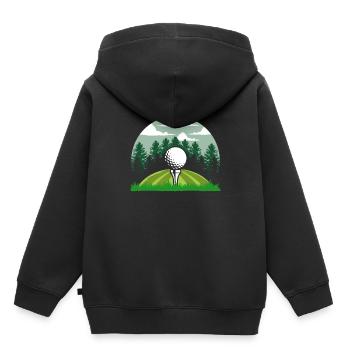 Golf Golfer Golfer Golfer Golf Course - Kids Premium Organic Hoodie - black - Back - AI Model Kid Male (0cm)