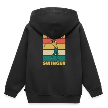 Golf Golfer Golfer Golfer Golf Course - Kids Premium Organic Hoodie - black - Back - AI Model Kid Male (0cm)