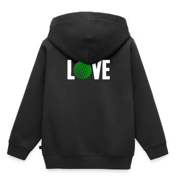Golfeur Golf golf golf golf - Sweat Premium à capuche enfant bio - noir - Dos - AI Model Kid Male (0cm)