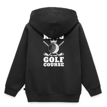Golfeur Golf golf golf golf - Sweat Premium à capuche enfant bio - noir - Dos - AI Model Kid Male (0cm)