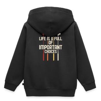 Golf Golfer Golfer Golfer Golf Course - Kids Premium Organic Hoodie - black - Back - AI Model Kid Male (0cm)