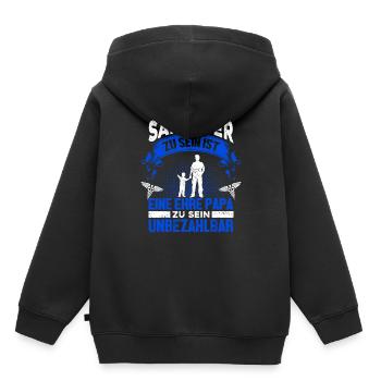 Rettungsdienst Notfallsanitäter Sanitäter - Kinder Premium Organic Hoodie - Schwarz - Hinten - AI Model Kid Male (0cm)
