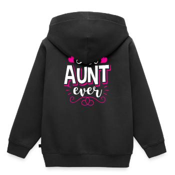 Tante Tante B.A.E. Meilleur cadeau d’anniversaire de tante de tous les temps - Sweat Premium à capuche enfant bio - noir - Dos - AI Model Kid Male (0cm)