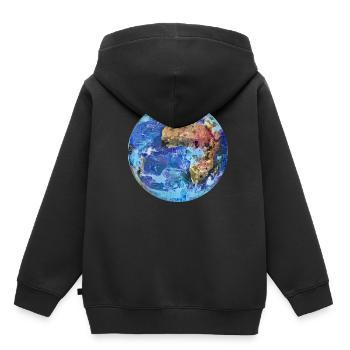 Planète terre - Sweat Premium à capuche enfant bio - noir - Dos - AI Model Kid Male (0cm)