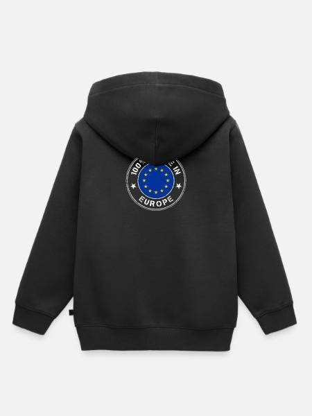 Europa EU - Kinder Premium Organic Hoodie - Schwarz