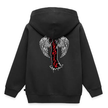 Gerechtigkeit - Kinder Premium Organic Hoodie - Schwarz - Hinten - AI Model Kid Male (0cm)