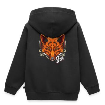 Rotfuchs Modern und Trendy Wildnis - Kinder Premium Organic Hoodie - Schwarz - Hinten - AI Model Kid Male (0cm)
