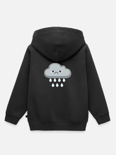 Regenwolke - Kinder Premium Organic Hoodie - Schwarz