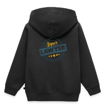 Anwalt - Kinder Premium Organic Hoodie - Schwarz - Hinten - AI Model Kid Male (0cm)