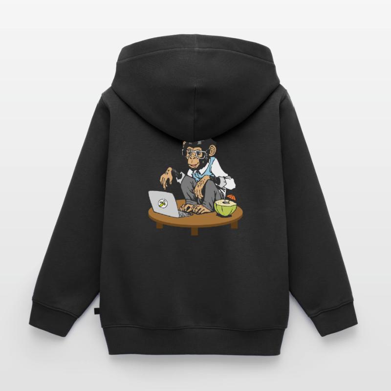 Progammers Monkey Code Monkey Coding Monkeys Kids Premium Organic Hoodie