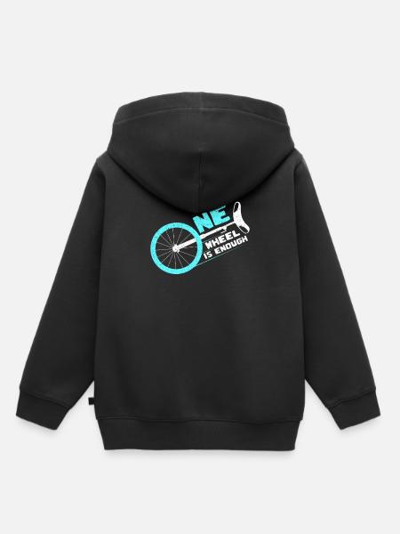 Einrad Fahrer Typografie Einräder Lustige Sprüche - Kinder Premium Organic Hoodie - Schwarz