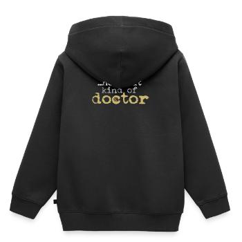 Pas ce genre de docteur - Sweat Premium à capuche enfant bio - noir - Dos - AI Model Kid Male (0cm)