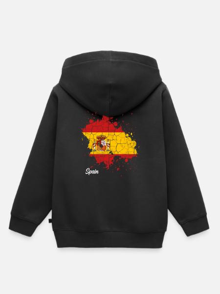 Spanien - Kinder Premium Organic Hoodie - Schwarz